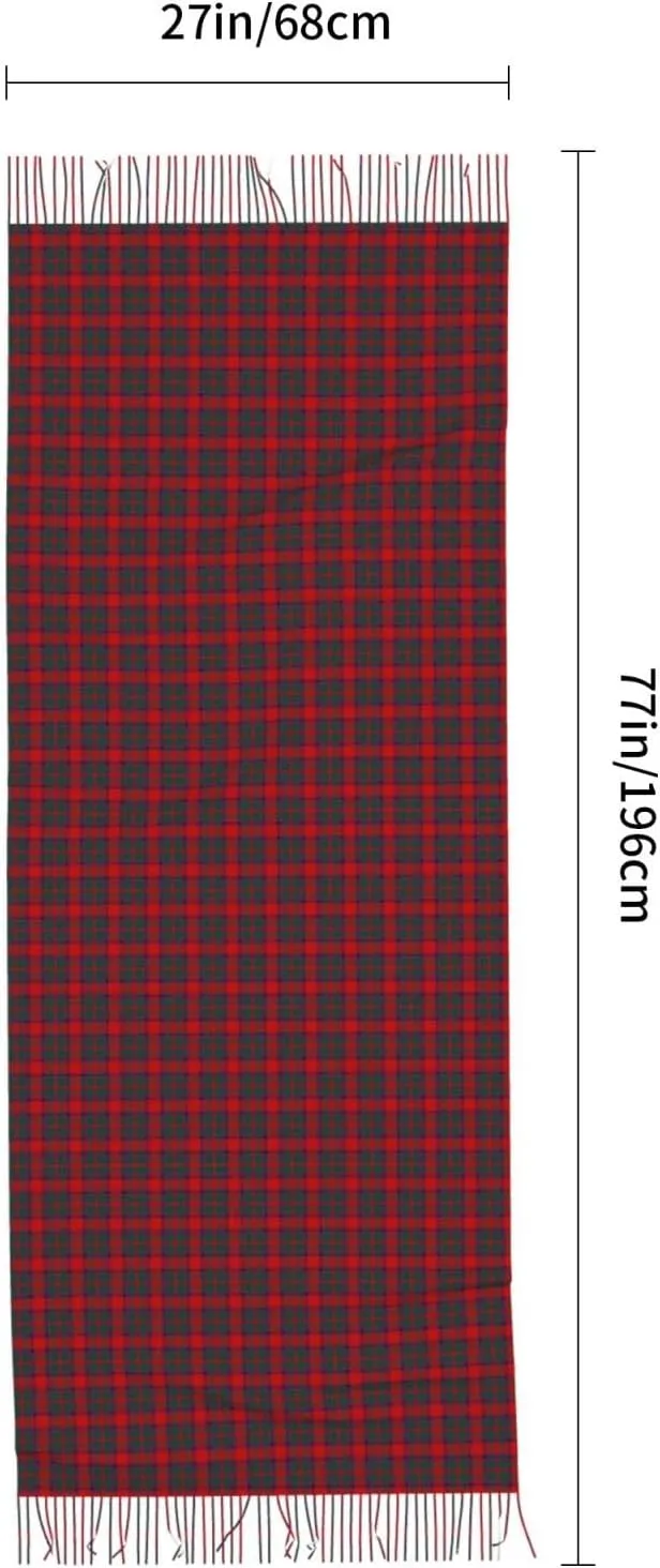 Women's Fashion Plaid Cashmere Feel with Tassel Large scarf warm party shawl Wraps