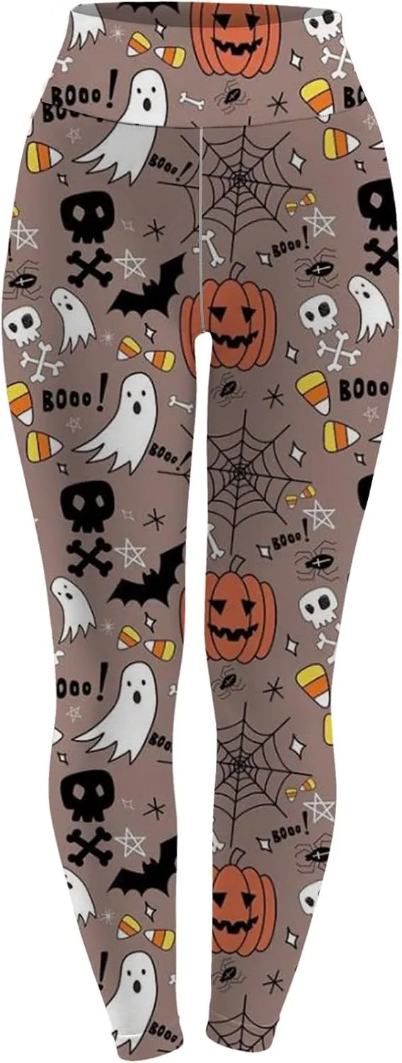 Women's Halloween Funny Skinny Leggings Compression Pants for Yoga Running Daily Fitness Women's Halloween Funny