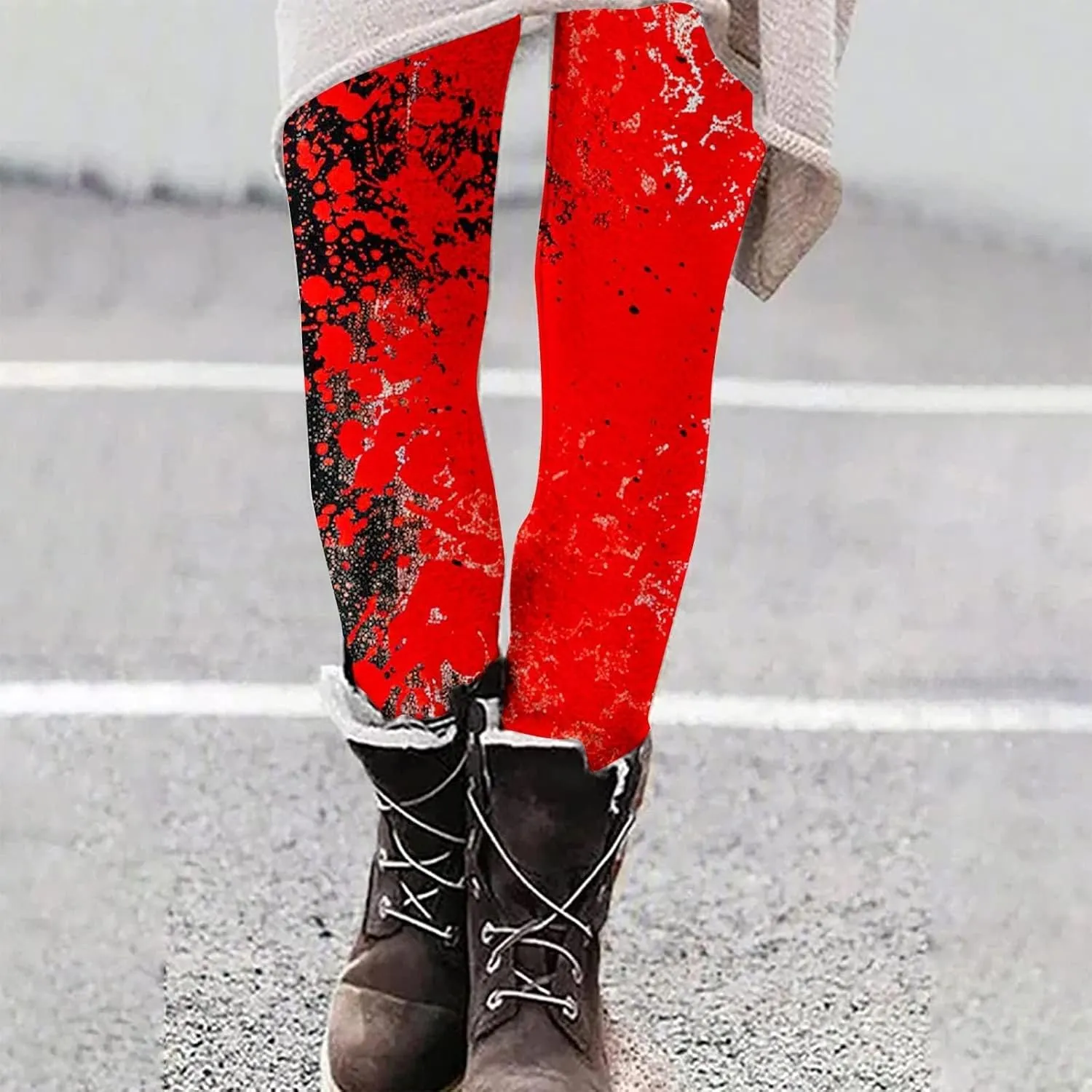 Women's Halloween Pumpkin Leggings High Waist Slim Leggings Yoga Pants Stretchy Athletic Legging Tights Halloween