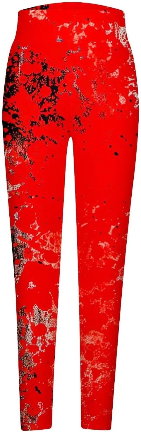 Women's Halloween Pumpkin Leggings High Waist Slim Leggings Yoga Pants Stretchy Athletic Legging Tights Halloween