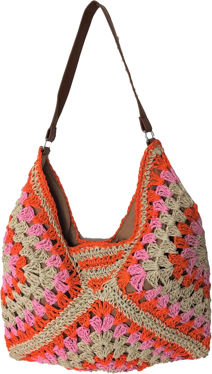 Women's Pala Bohemian Crochet Patchwork Shoulder Bag