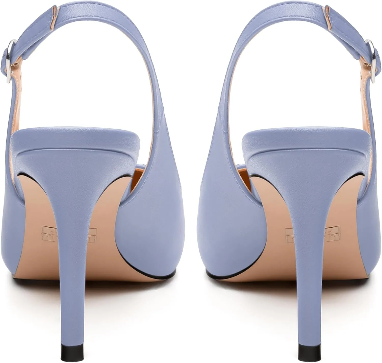 Women's Pumps, Two Toned Patchwork Pointed Toe Stiletto High Heels, Fashion Slingback Buckle Pumps, Daily Working Party Shoes for Women
