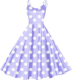Women's Rockabilly 50s Vintage Spaghetti Strap Sleeveless Polka Dots Cocktail Swing Dresses Retro Pinup Audrey Dress