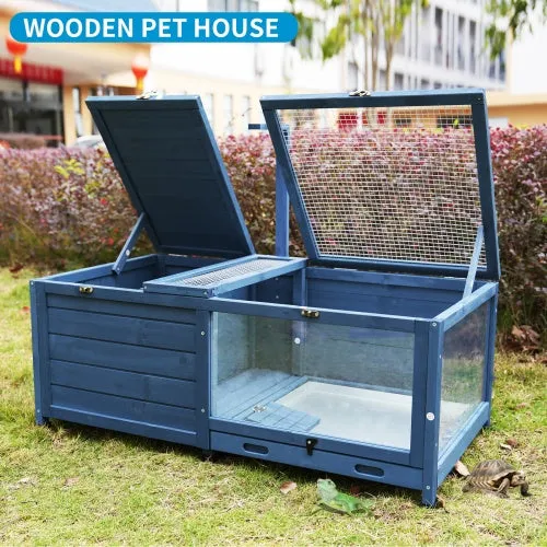 Wooden Habitat House for Small Animals & Reptiles – Waterproof