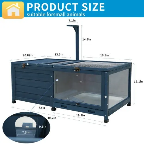 Wooden Habitat House for Small Animals & Reptiles – Waterproof