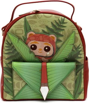 X Star Wars Ewok Endor Mini Backpack - Fashion Cosplay Disneybound Cute Bags, Multicolor