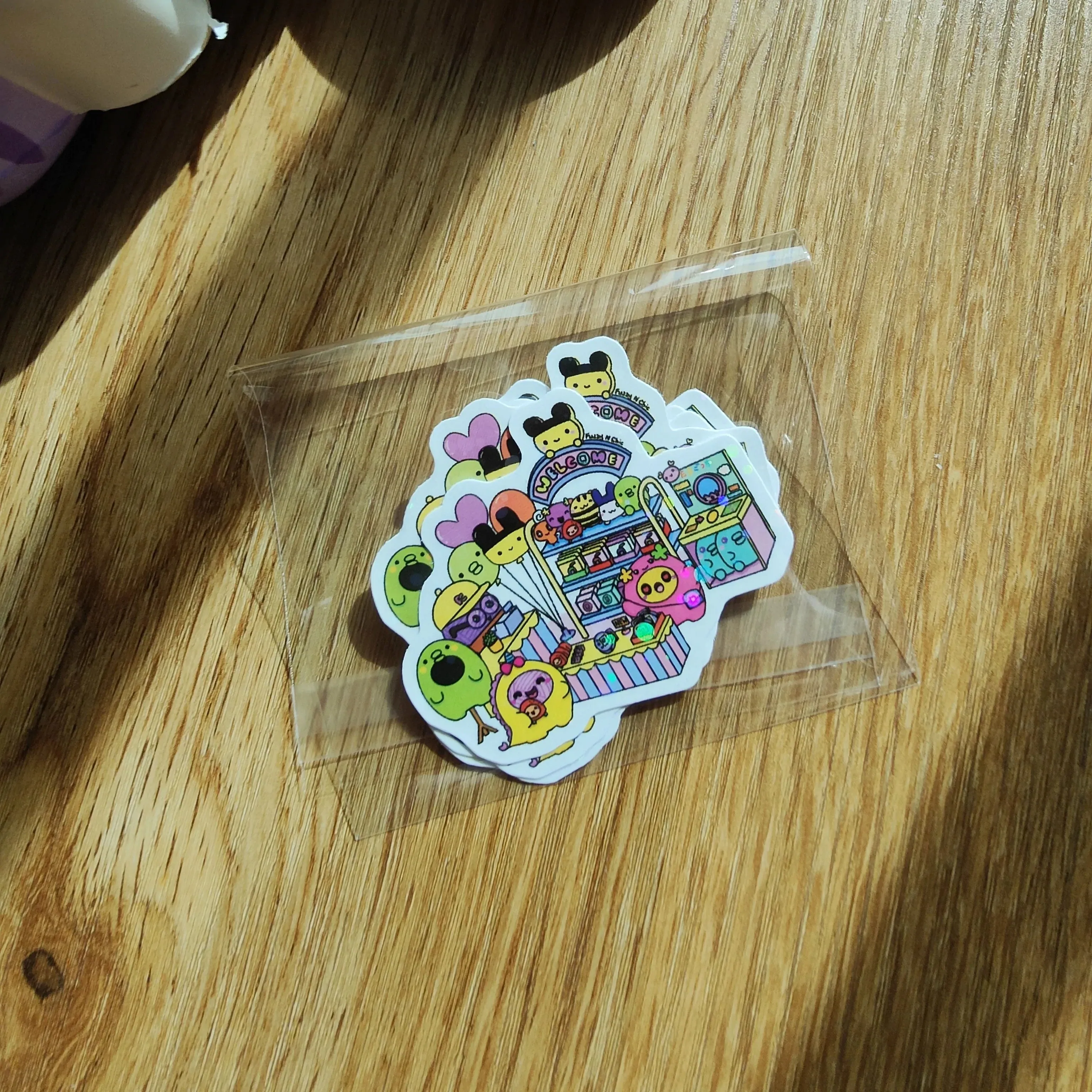 Yarn babies go shopping Stickers