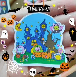 Yarn babies Halloween party Sticker