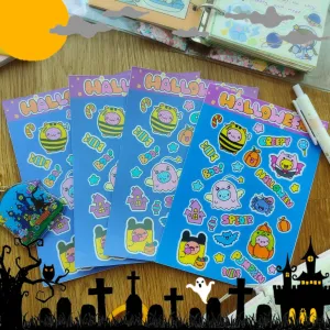 Yarn babies Halloween Stickers set