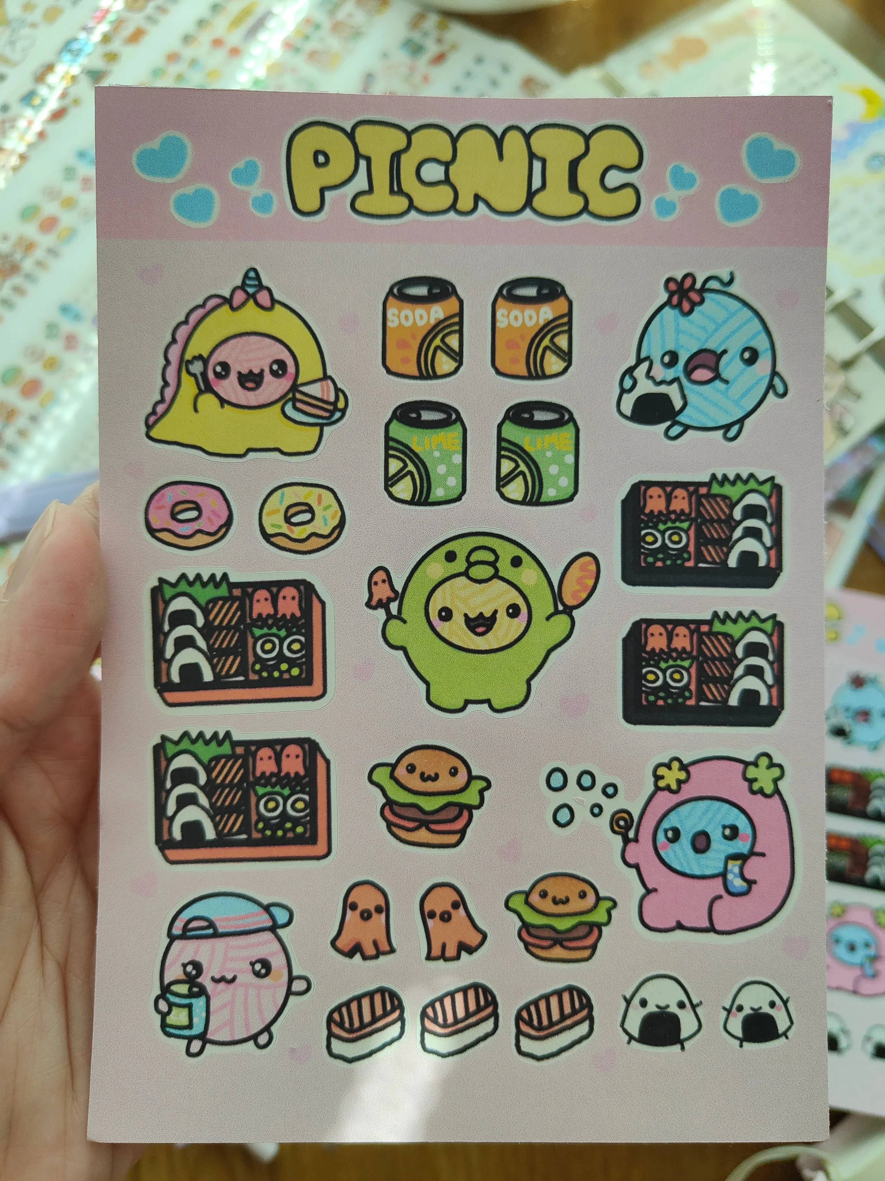 Yarn babies Picnic Stickers set