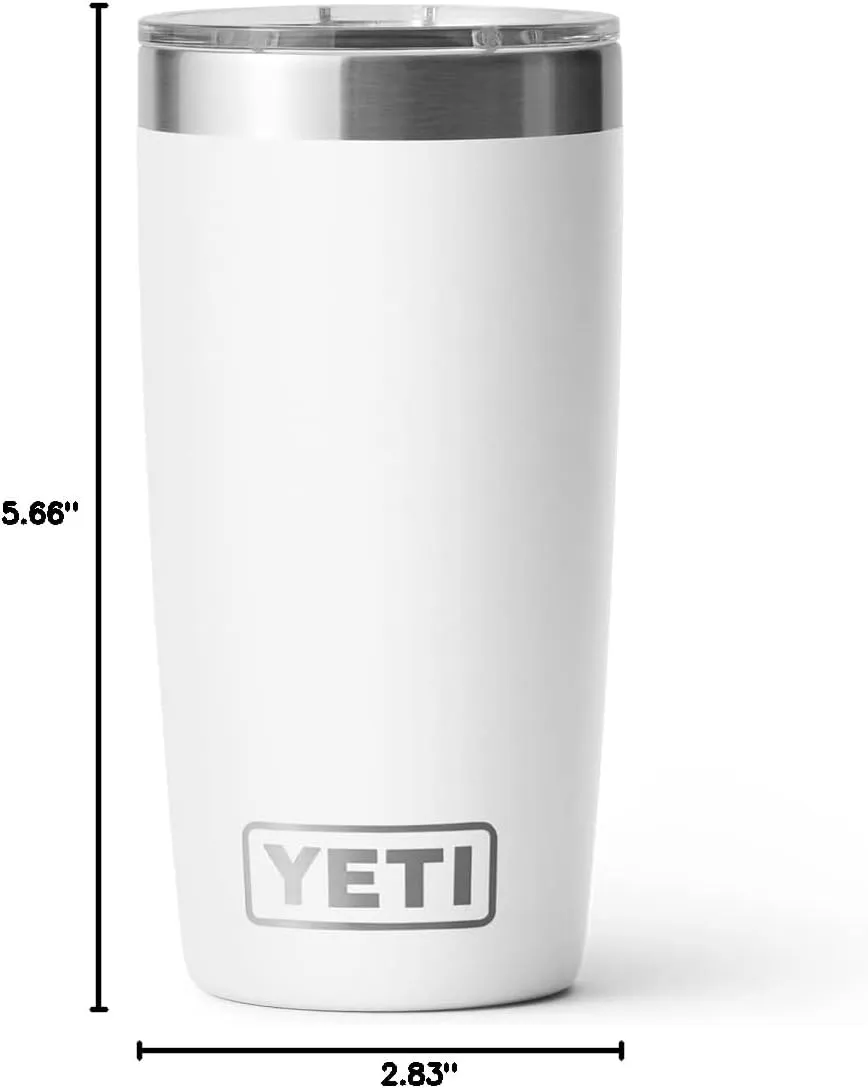 YETI Rambler 10 oz Tumbler, Stainless Steel, Vacuum Insulated with MagSlider Lid, White