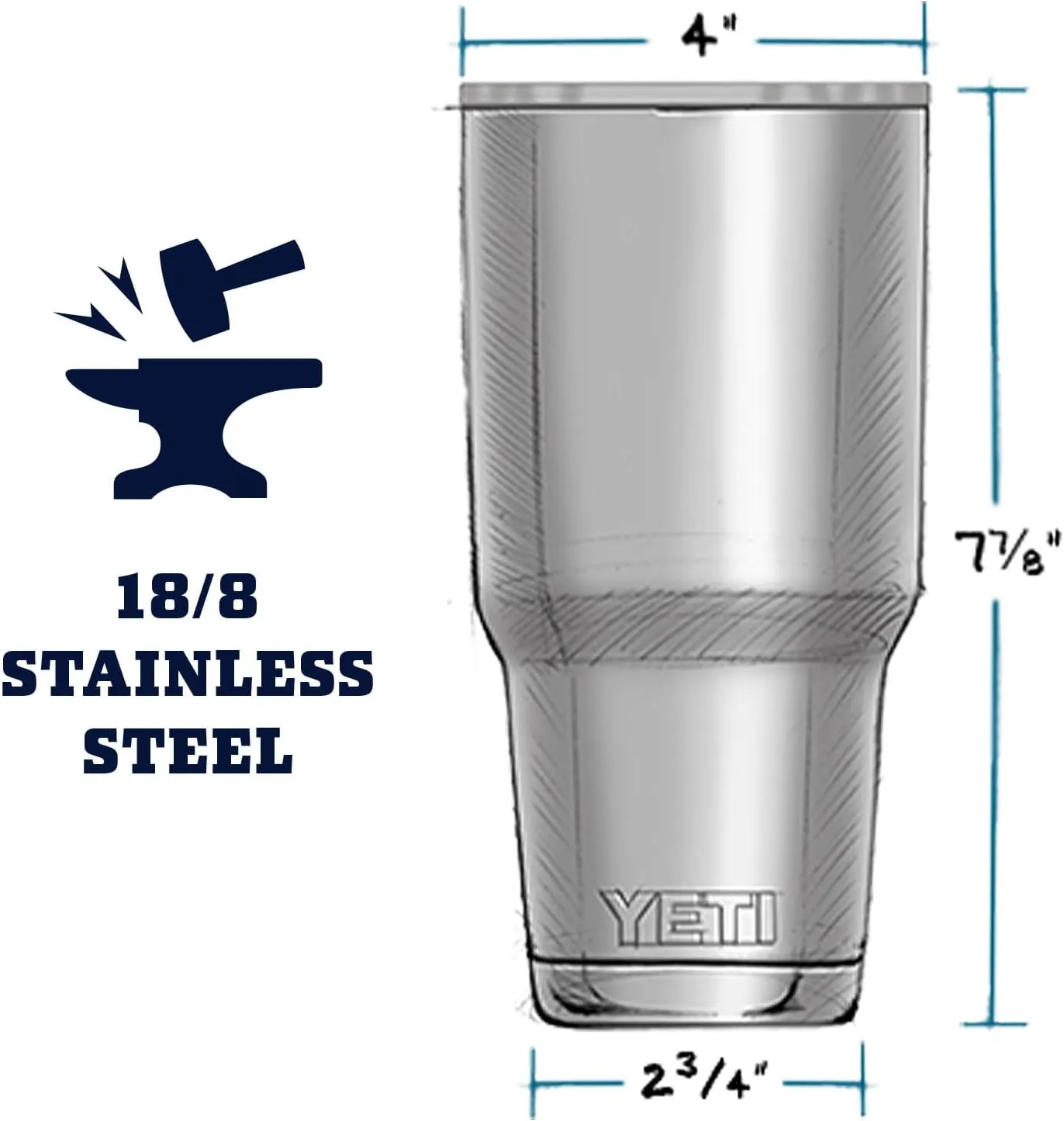 YETI Rambler 30 oz Tumbler, Stainless Steel, Vacuum Insulated with MagSlider Lid, Daybreak Yellow