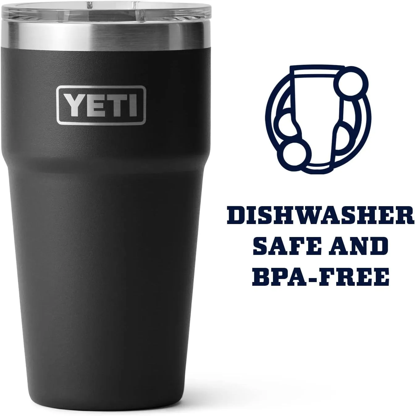 YETI Rambler Stackable Pint, Vacuum Insulated, Stainless Steel with MagSlider Lid