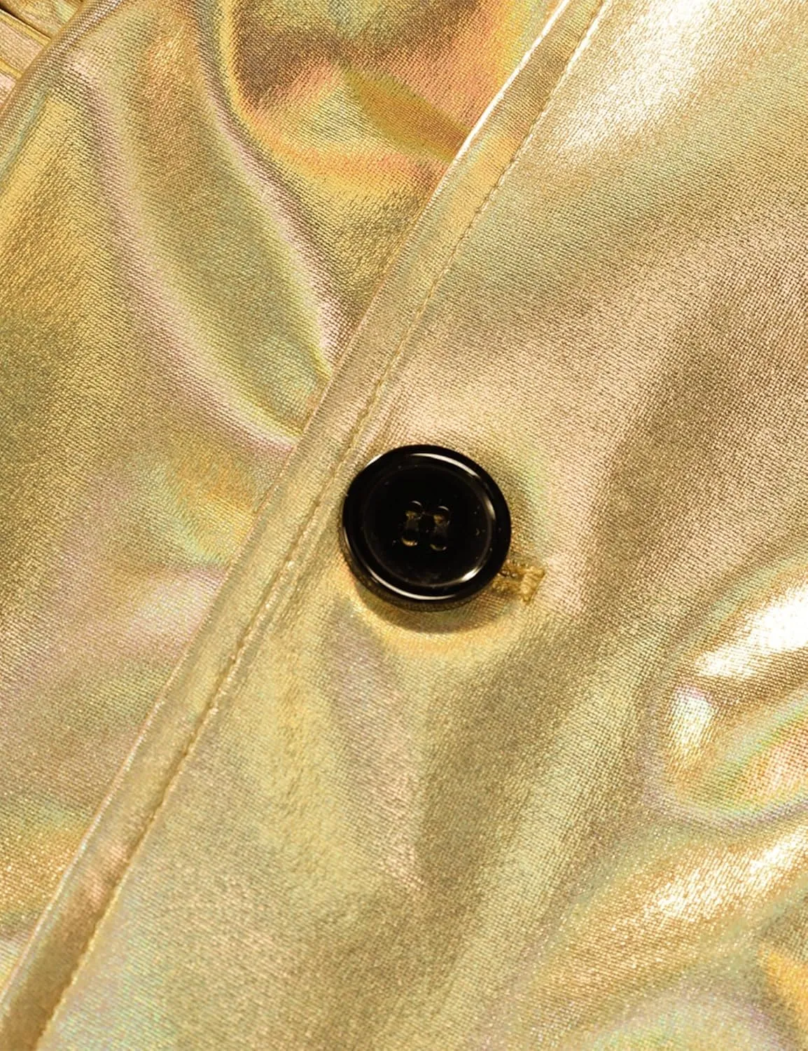 ZEROYAA Men's Metallic Shiny Suits Disco Sequin Blazer and Pants 2 Piece Sets for Party Prom