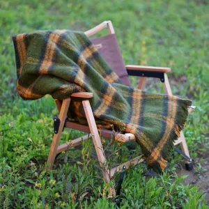 ZonLi Green Plaid Throw Blanket, 50'' x 60'' Decorative Vintage Blankets with Tassel for Couch, Bed, Sofa, Chair, Outdoor, Cozy Warm Christmas Farmhouse